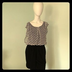 Candie's Chevron Stripe Mini Dress